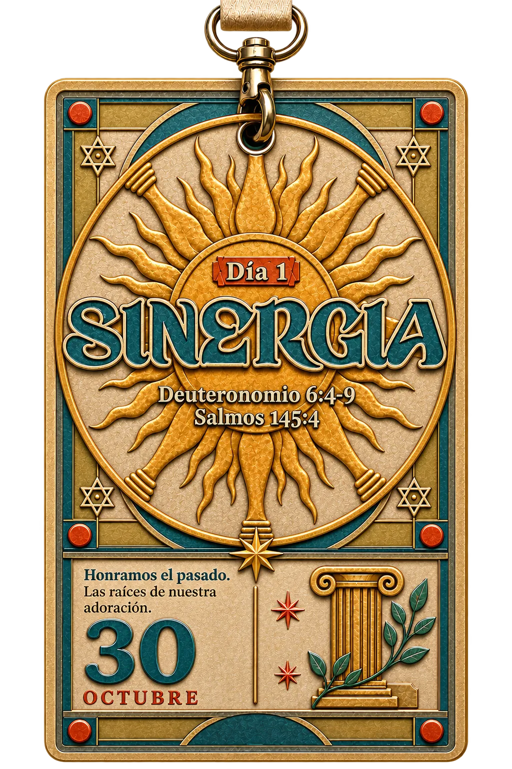 Credencial Sinergia Día 1 — 30 de octubre